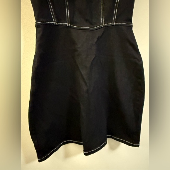 Reformation Davies Bustier Denim Dress in Black - 8 - Picture 3 of 11